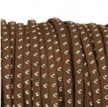 Zdjęcie - Rzemień zamszowy ćwiekowany brązowy 5x1,5mm